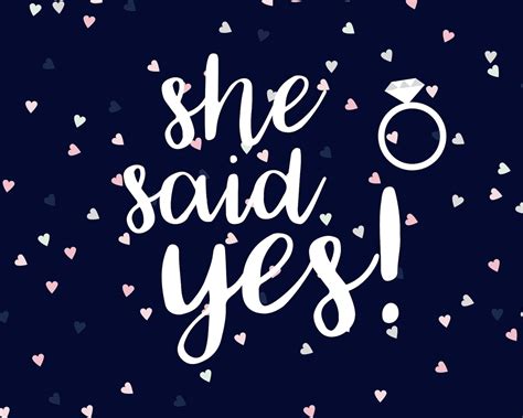 Instant Download She Said Yes Digital Download Etsy