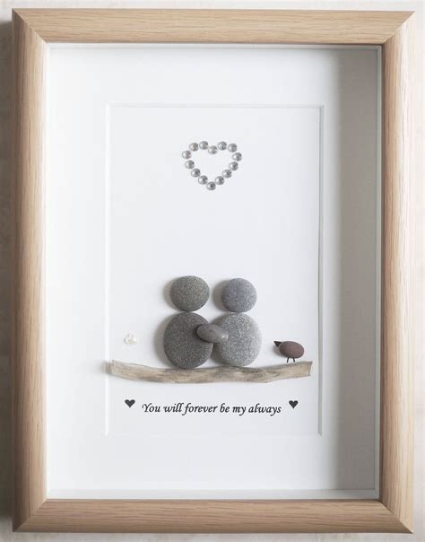 Pebble Art framed Picture - Couple - You will forever be my always | Pebble art, Pebble art ...