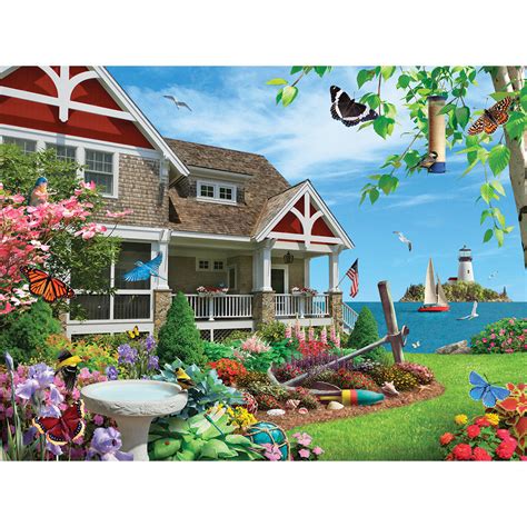 Blooming Beach House 1000 Piece Jigsaw Puzzle Bits And Pieces