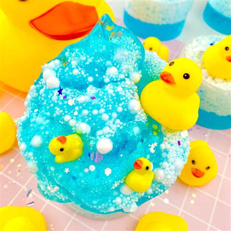 Squeaky Clean Bubble Bath Slime Crunchy Floam Slime Etsy