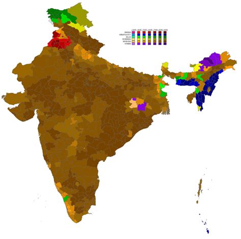 India Religious Plurality By District 2001 Census 1668x1656 Oc