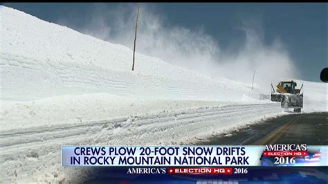 Crews Plow 20 Foot Snow Drifts In Rocky Mountain National Park