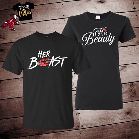 Couple Shirt, Couple Outfit, Matching Couple Shirts, Her Beast His ...