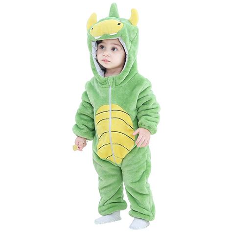 Green Dinosaur Baby Onesie Kigurumi Pajamas Kids Animal Costumes For