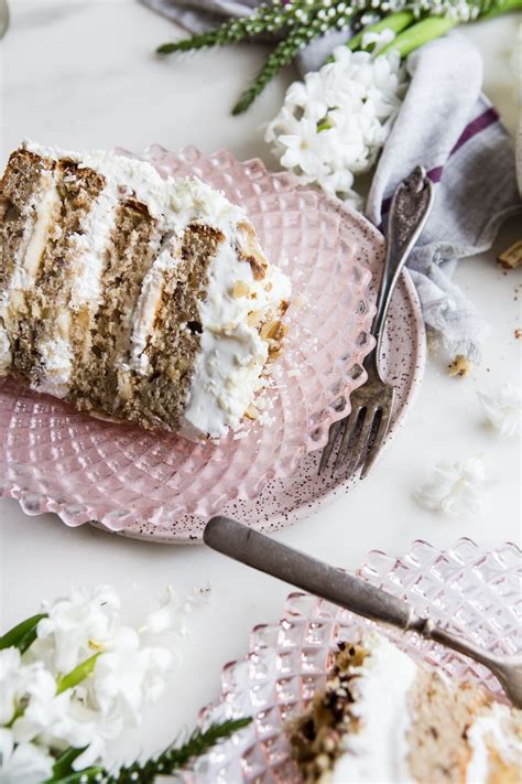 Banana walnut cake is a ridiculously easy one layer ultra moist banana cake loaded with flavor and topped with a rich cream cheese frosting. Banana Walnut Cake | The Modern Proper | Recipe | Walnut ...
