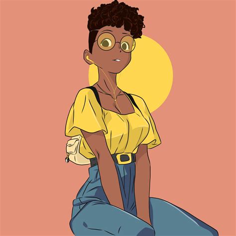 Afro Aesthetic Black Cartoon Characters Gets Perangkat Sekolah