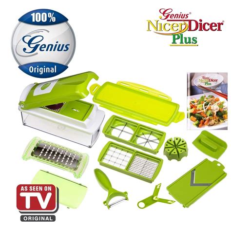 Buy Nicer Dicer Plus By Genius 13 Pieces Fruit Vegetable Slicer