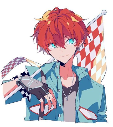Cute Anime Boy Red Hair Blue Eyes Gamer 4 Everbr