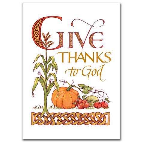 Give Thanks To God Thanksgiving Card