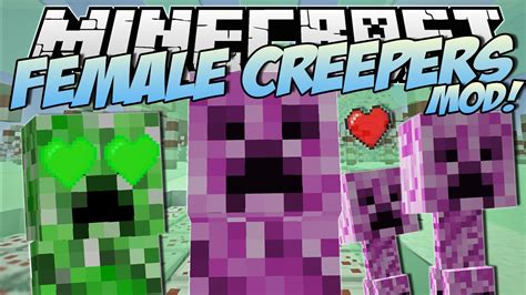 Minecraft Female Creepers Mod Creeper Girlfriends Pink Creepers And More Mod Showcase