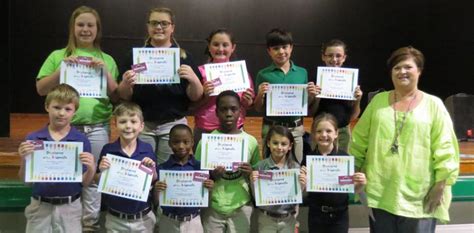 Brown Upper Elementary Names Students Of The Month Minden Press Herald