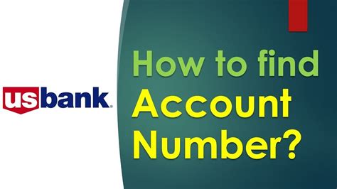 How To Find Us Bank Account Number And Routing Number Youtube