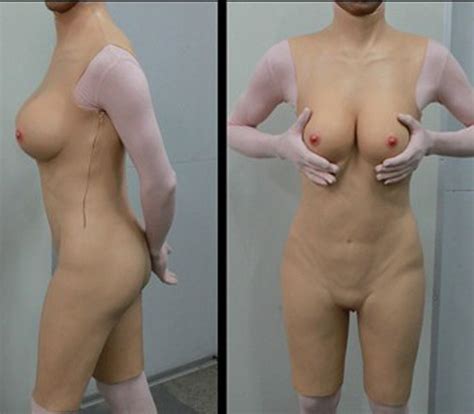 Silicone Crossdresser Breast Form Suit W Artificial Breasts And Vagina