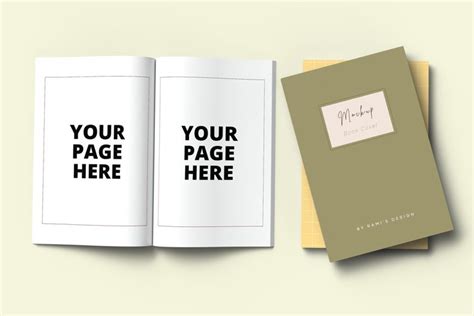 6x9 Book Cover And Pages Design Mockup