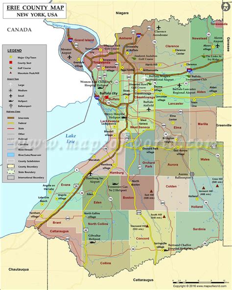 Erie County Map Ny Cities And Towns Map