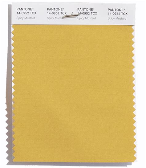 Pantone Smart Color Swatch Card 14 0952 Tcx Spicy Mustard Columbia