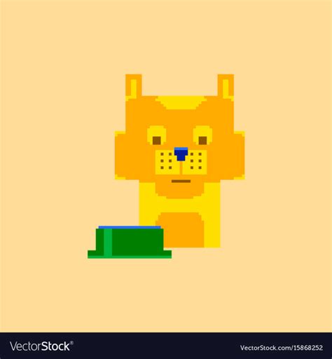Free Cute Kitten Domestic Pet Pixel Art Vector Image Nohatcc