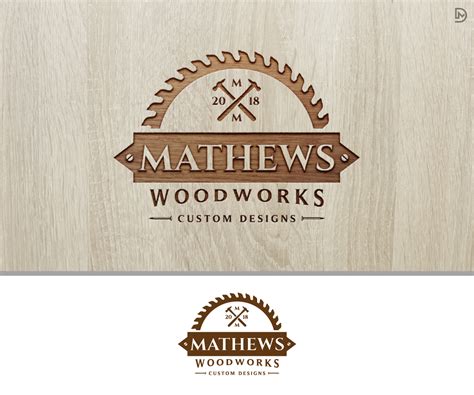 Bold Conservative Woodworking Logo Design For Mathews Woodworks By D