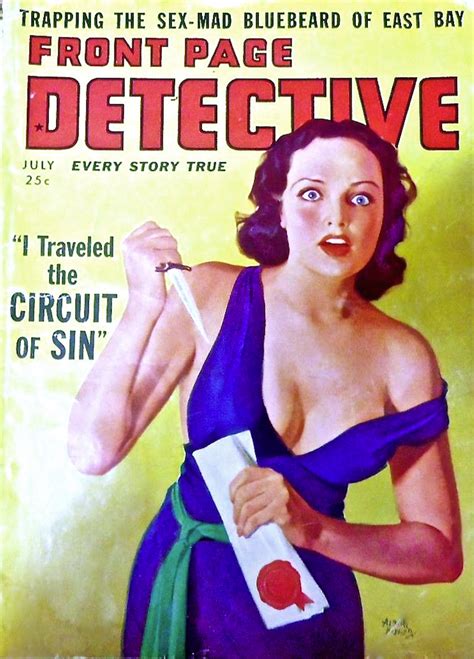 Front Page Detective July 1938 Detective Magazine Cover Pulp Magazine