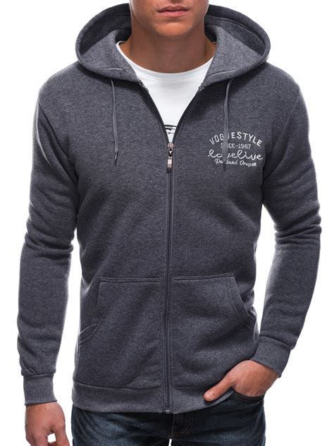 Mens Hoodie B1528 Dark Grey Modone Wholesale Clothing For Men