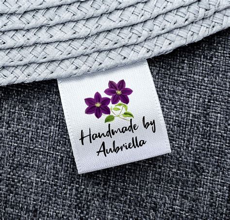 Custom Name Fabric Product Tags For Handmade Items Full Color Etsy