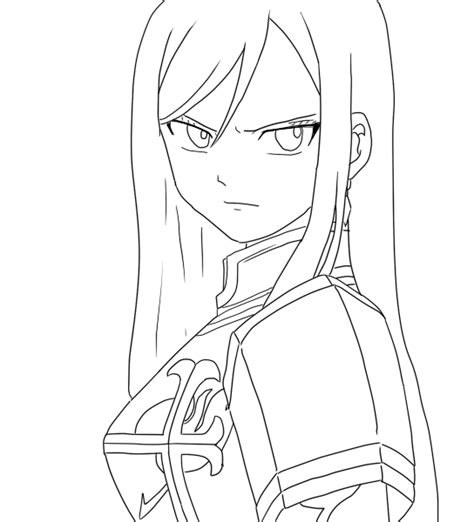 Fairy Tail Erza Coloring Pages Things To Wear Pinterest Fairy