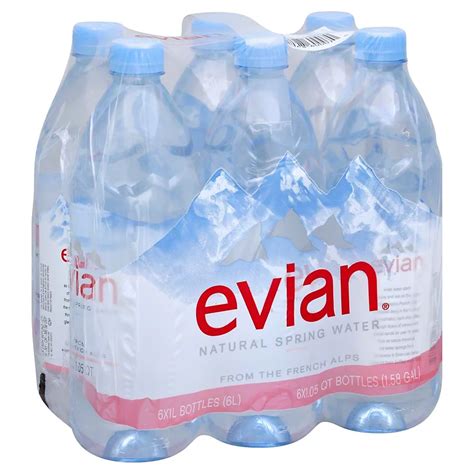Evian Natural Spring Water 1 L Bottles Shop Water At H E B