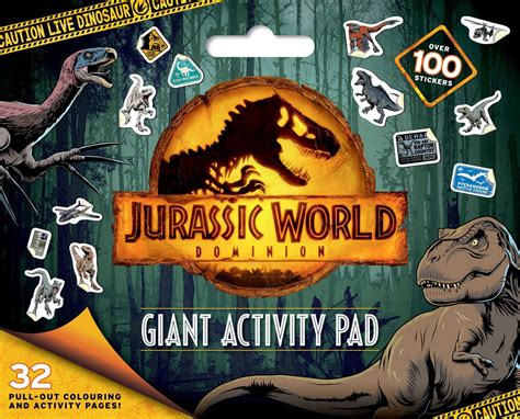 Jurassic World Dominion Giant Activity Pad Jurassic World Webstore The Official Jurassic
