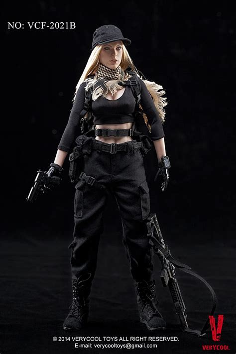 Vcf 2021b Very Cool Female Shooter Black Action Figure Boxed Set