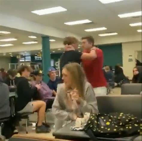 Video High School Cafeteria Fight Between Two Youngsters Ends In A