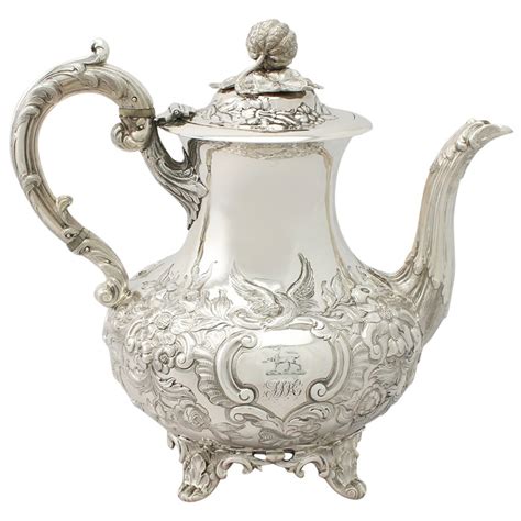 Sterling Silver Coffee Pot Antique Victorian At 1stdibs