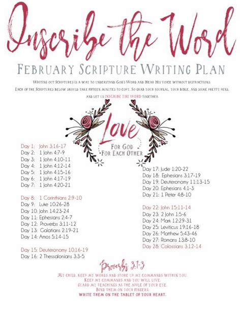 Inscribe The Word A Daily Devotion For The Month Of February