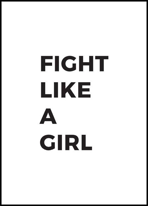 Fight Like A Girl Poster Posteryard Snygga Posters Online