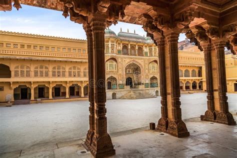 Amer Fort Jaipur Rajasthan Main Entrance Gateway With Intricate Artwork