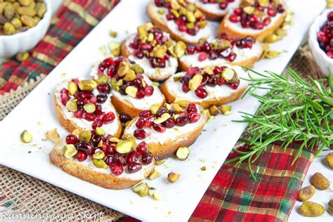 Pomegranate Crostini Recipe Easy Christmas Appetizers Running In A