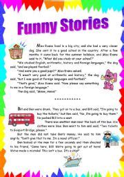 Go to library and borrow story books. Funny stories - ESL worksheet by Lu25