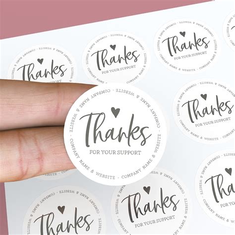Personalised Thank You Stickers Business Logo Packaging Etsy