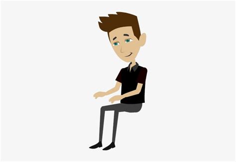 Animation Banner Royalty Free Cartoon Man Sitting Png 590x600 Png Download Pngkit