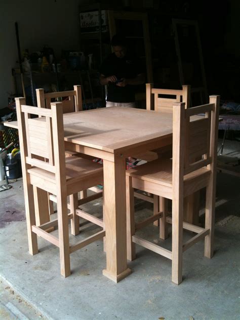 Great for placing next to high chairs and keeping an eye on those messy little ones, they'll think twice before flinging their spaghetti across the room. Ana White | My first dining table and chairs project - DIY ...