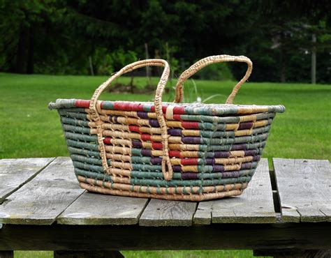 Vintage Mexican Basket Coil Trunk Southwestern Home Decor Etsy