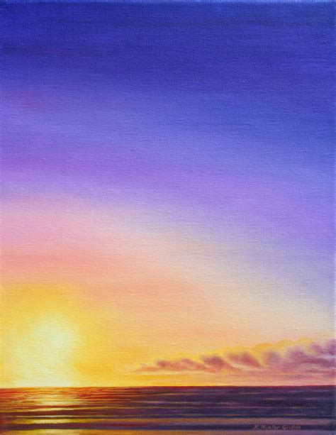 Sunset Abyss Painting By Kristine Griffith Pixels