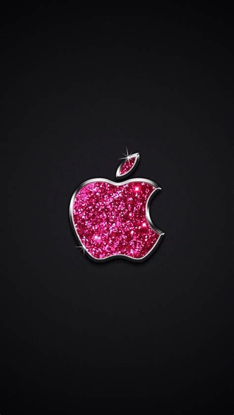 Sparkle Pink Apple Logo Wallpaper Apple Logo Wallpaper Iphone