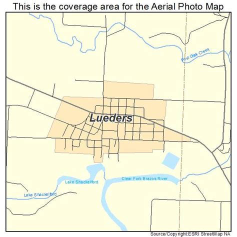 Aerial Photography Map Of Lueders Tx Texas