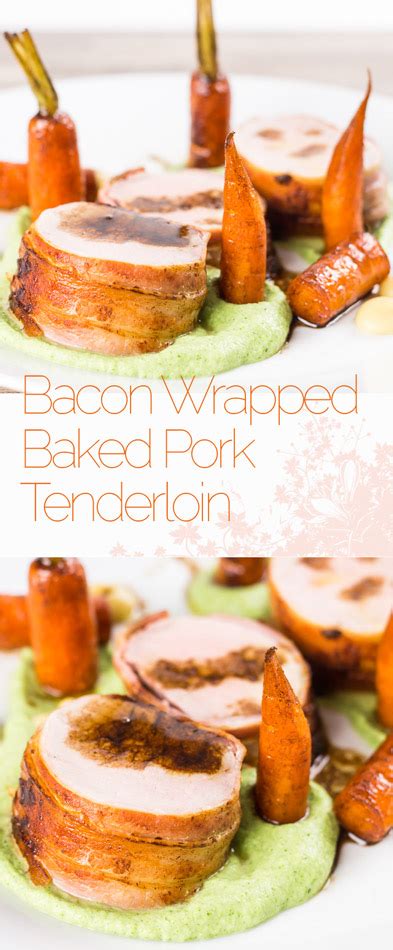 Brush meat with sugar mixture. Bacon Wrapped Baked Pork Tenderloin With Balsamic Carrots ...