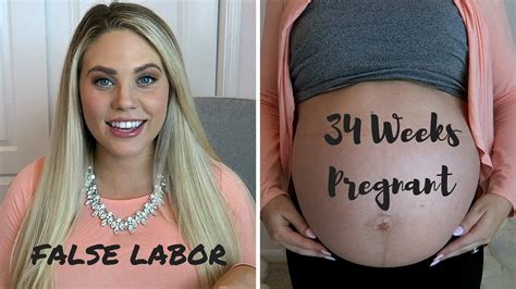 34 Weeks Pregnant False Labor Cramps Symptoms Youtube