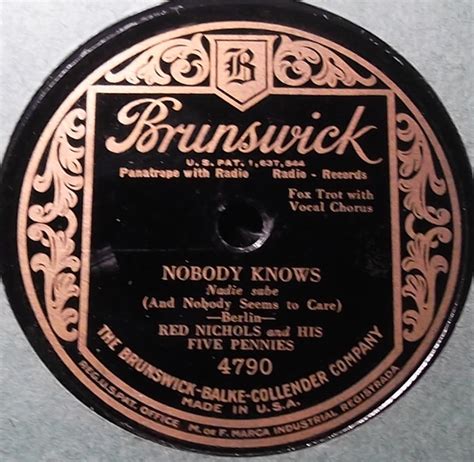 Red Nichols And His Five Pennies Nobody Knows Smiles Shellac Discogs