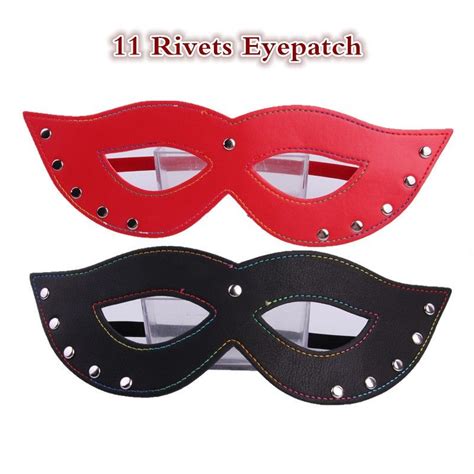Rivet Fetish Bdsm Sex Blindfold Four Colors Leather Eye Mask Quality Eye Patch Sex Products For