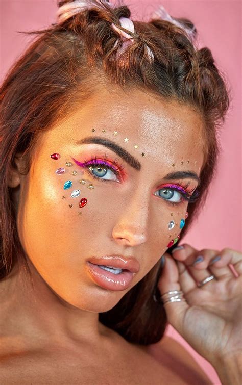 Plt Rainbow Prism Festival Face Jewels Prettylittlething Usa Face
