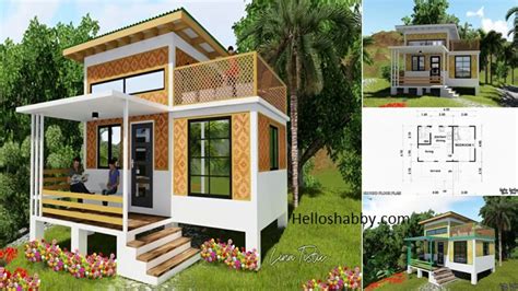 Simple Amakan House Design 6 X 7 Meters With Loft And Balcony