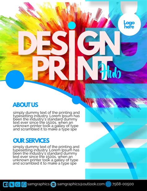 Simple Professional Printing Company Flyer 1 Template Postermywall